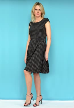 Sukienka w stylu retro  wzór maczek LEMA rozm. M-3XL